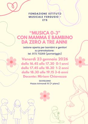 Musica 0-3 anni - nuovo corso - GENNAIO 2026