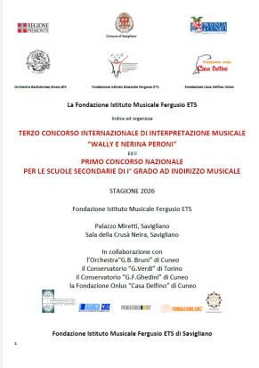 PRIMO CONCORSO NAZIONALE PER LE SCUOLE SECONDARIE DI PRIMO GRADO AD INDIRIZZO MUSICALE